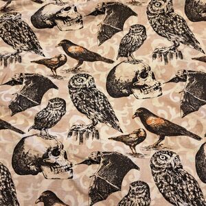 Halloween Cinch Backpack RAVEN OWL BAT SKULL SACKPACK travel fall autumn bag